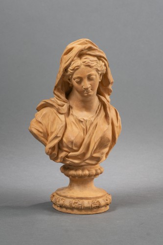 Arnold de Hontoire - Paire de bustes du Christ enfant et de la Vierge, fin XVIIe - Louis XIV