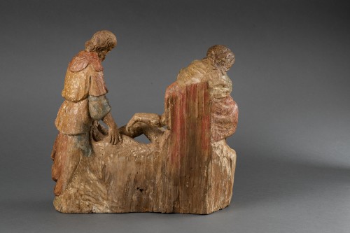 Polychrome Wooden Entombment - France  16th Century - Renaissance