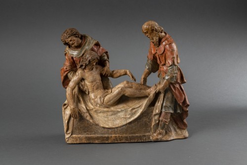 Renaissance - Polychrome Wooden Entombment - France  16th Century