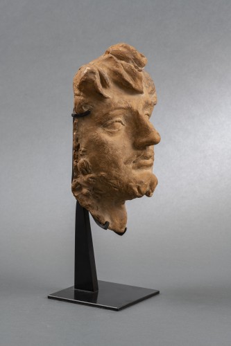  Terracotta man&#039;s head - Genoese School, 17th century - Sculpture Style Louis XIV