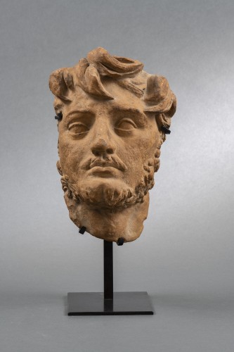  Terracotta man&#039;s head - Genoese School, 17th century - Louis XIV