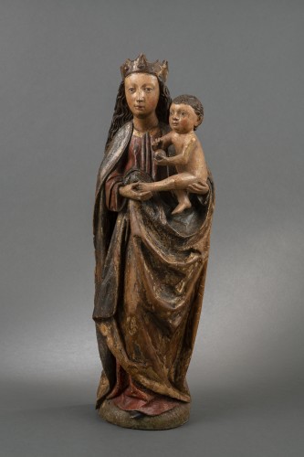 Vierge à l'Enfant Souabe - Atelier d'Ulm 1470-1480 - Galerie Sismann