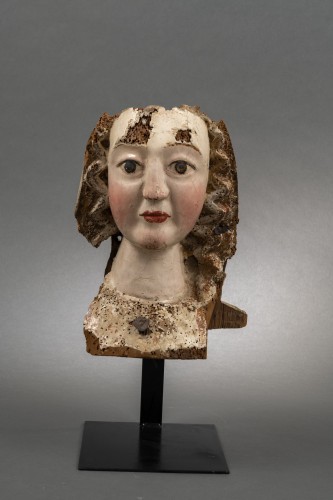 Gothic female head - Rhine, Second half of the 13th century - Middle age