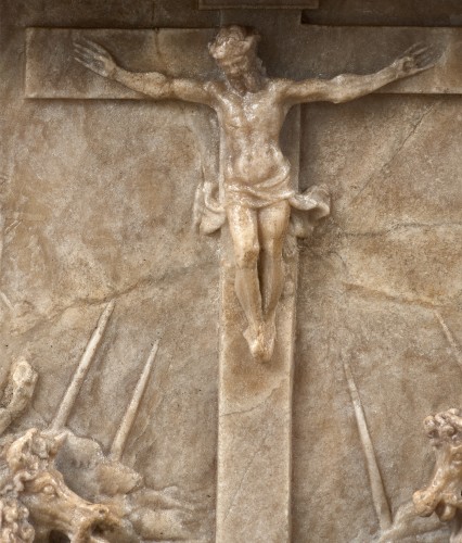 Renaissance - Workshop of Jean Mone - Crucifixion in alabaster, Mechelen, c. 1540