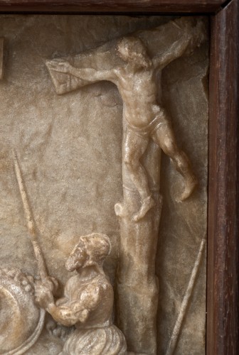 Antiquités - Atelier de Jean Mone - Crucifixion en albâtre, Malines vers 1540