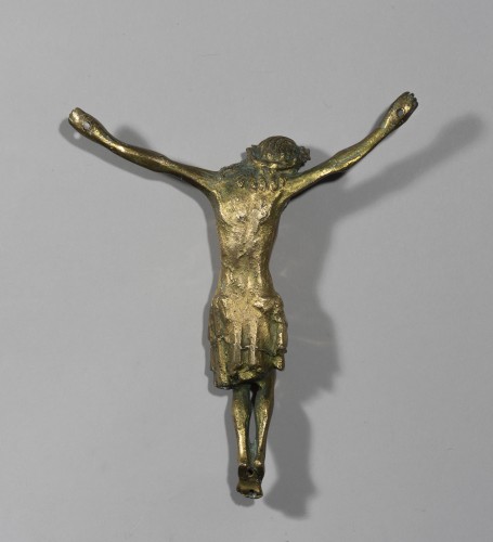 Christ gothique en bronze doré - Galerie Sismann