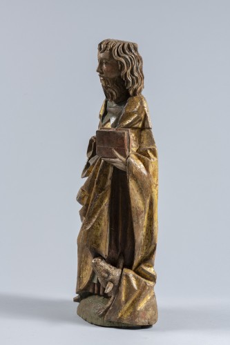 Saint Anthony in polychromed limewood - Swabia, Early 16th century  - Middle age