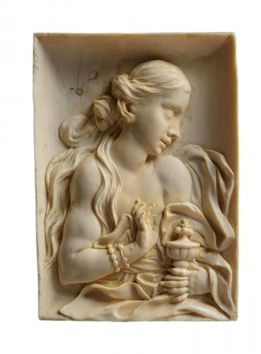 Marie Madeleine en ivoire, Cercle d'Ambrosius Galle, Flandres début du 18e siècle