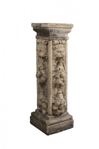 Pilier décoratif aux têtes de lions - Bourgogne, Milieu du XVIe siècle