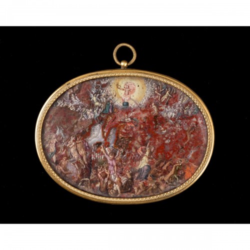 The Last Judgement - Paint on agate, Florence, Early 17th century - 