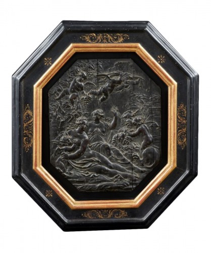 Panneau de cabinet en ébène - France, XVIIe siècle