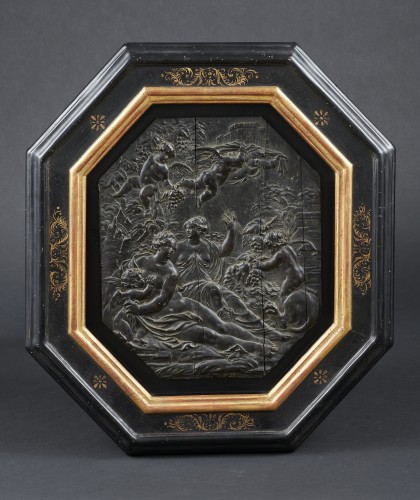 Ebony cabinet panel - France, 17th century - Sculpture Style Louis XIII