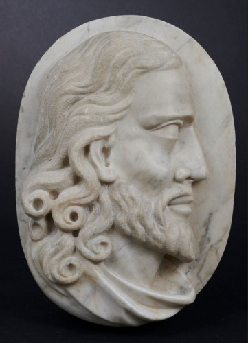 Sculpture Sculpture en Marbre - Atelier de Giovanni Bonazza - Médaillon en marbre, Veneto, 1ere moitié du XVIIIe