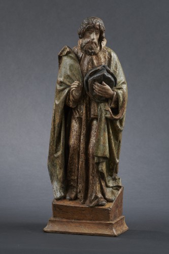 Element of a Brussels altarpiece - King Magus, Late 15th century - Sculpture Style Middle age