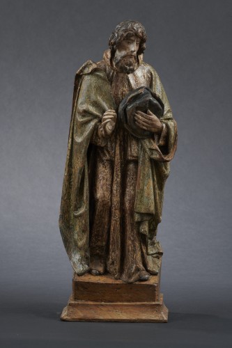 Sculpture Sculpture en Bois - Elément de retable Bruxellois - Roi Mage, Fin du XVe siècle