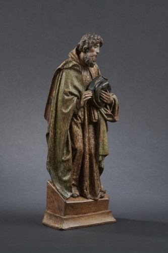 11th to 15th century - Element of a Brussels altarpiece - King Magus, Late 15th century