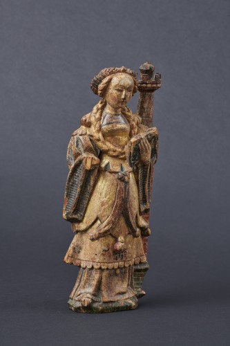 Sainte Barbe - Malines, début du XVIe siècle - Sculpture Style Moyen Âge