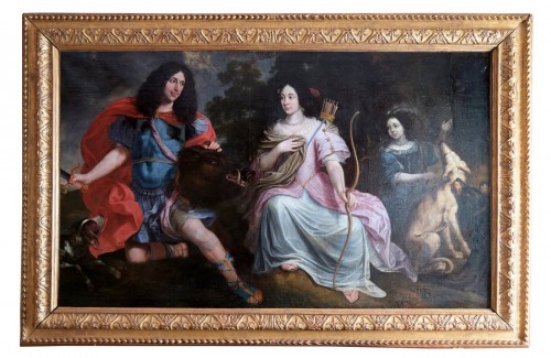A large allegorical portrait of a princely marriage