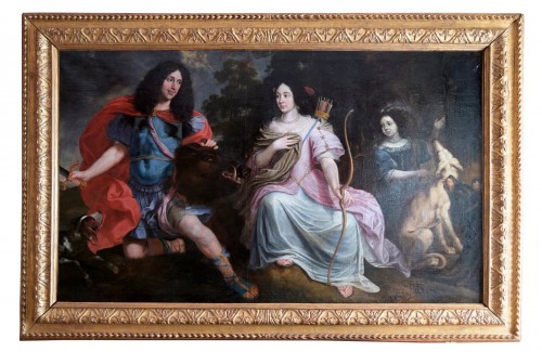 A large Louis XIV allegorical portrait attributed to Justus van Egmont