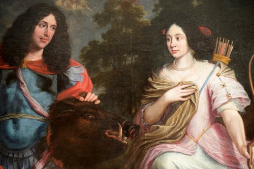 A large Louis XIV allegorical portrait attributed to Justus van Egmont - Paintings & Drawings Style 