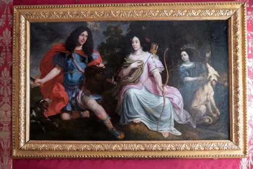 Paintings & Drawings  - A large Louis XIV allegorical portrait attributed to Justus van Egmont