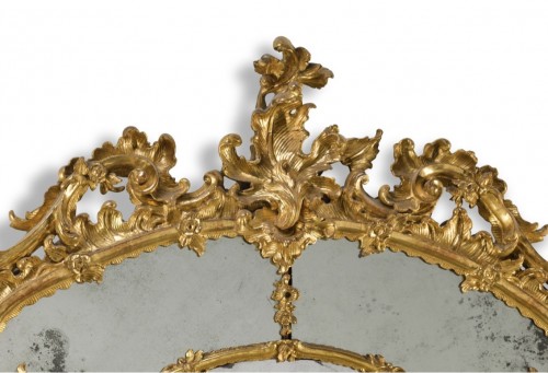 A large Italian Rococo mirror circa 1750 - Mirrors, Trumeau Style 