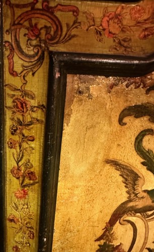 Antiquités - A set of six 18th century Venetian arte povera panels