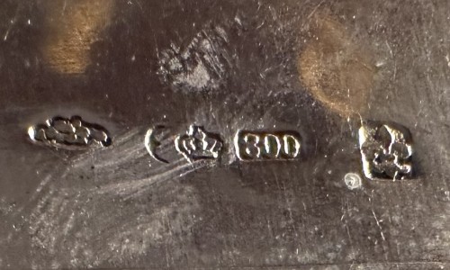 Ensemble de douze cygnes en argent et vermeil - 