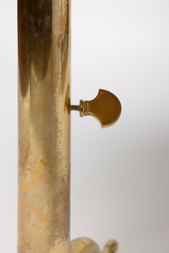 Furniture  - A telescopic brass and mahogany gueridon by Maison Meilleur