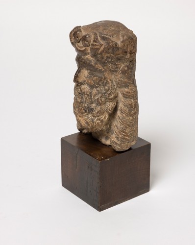 Sculpture  - A 17th century French terracotta bearded man's head