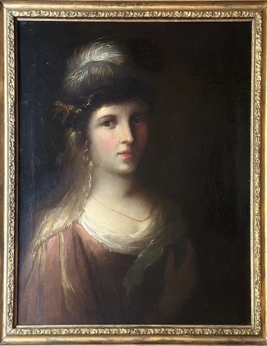 Ecole vénitienne, portrait de jeune femme en costume d'Orientale