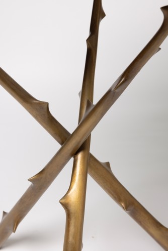 Paire de guéridons Épines mordorées par Hervé Van der Straeten - Galerie Sylvain Levy Alban