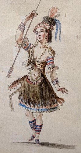 Paire de dessins d'opéra de Pierre Louis Boquet datant de 1783 - Galerie Sylvain Levy Alban