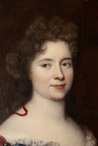 Portrait de jeune femme, atelier d'Alexis Simon Belle vers 1710-1720 - Tableaux et dessins Style 