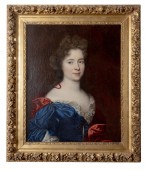 Portrait de jeune femme, atelier d'Alexis Simon Belle vers 1710-1720