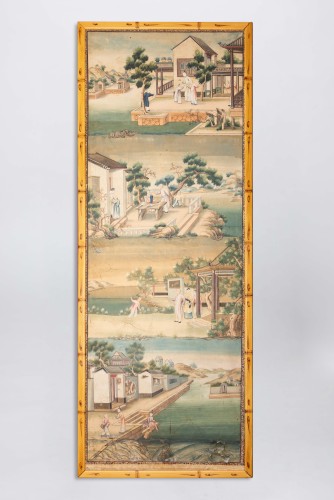18th century - A set of six Chinese export wallpaper panels, 18th century