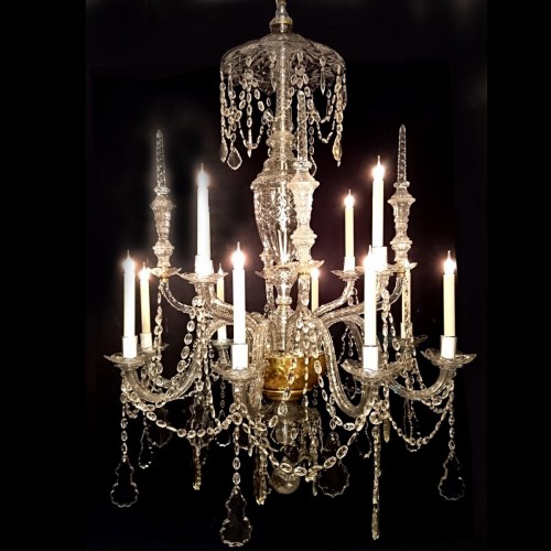 French Antiques Chandelier Antic Spanish Crystal Chandelier La Granja De S Ildefonso C 1800