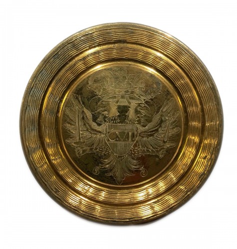 Couvercle du grand sceau de l'Empereur Charles VI Habsbourg en bronze doré