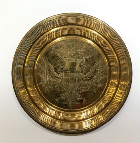 Couvercle du grand sceau de l'Empereur Charles VI Habsbourg en bronze doré - Galerie Sylvain Levy Alban