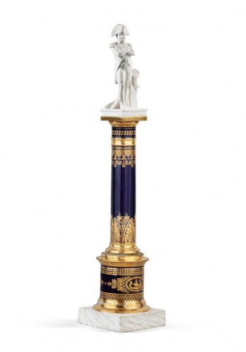 A Paris porcelain column dedicated to Napoleon - Porcelain & Faience Style 