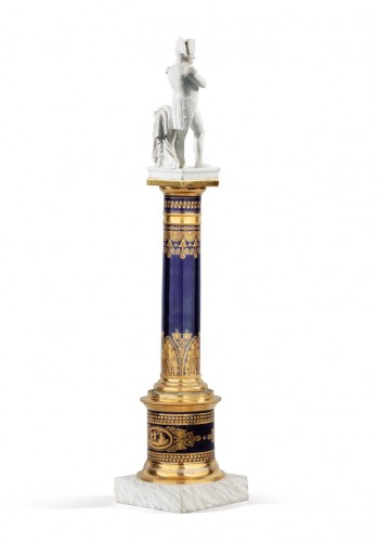 Porcelain & Faience  - A Paris porcelain column dedicated to Napoleon