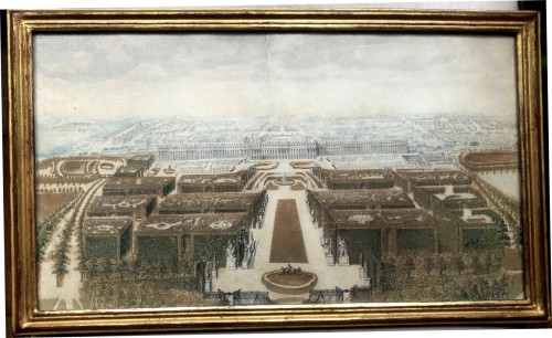  - Marly et Versailles - Paire de dessins 18e siècle