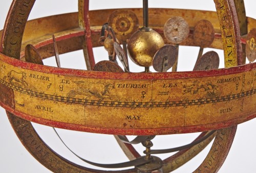 Antiquités - Paire de globe terrestre et planétaire de Delamarche daté 1821