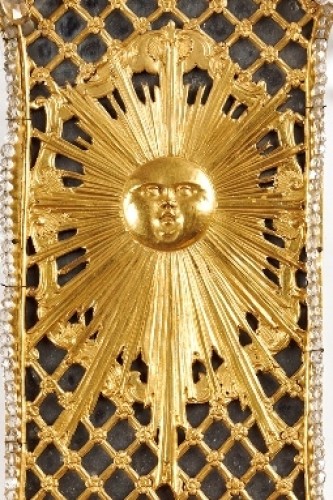 Paire d'appliques en bronze doré et cristal de roche, Allemagne 18e siècle - 