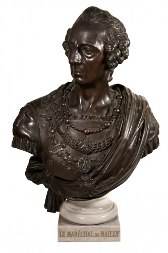 A French bust of Maréchal de Mailly circa 1820