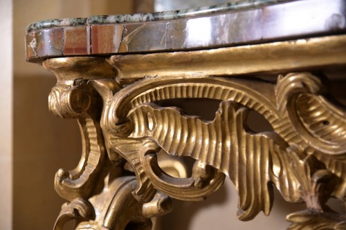 Console romaine en bois doré vers 1730 - Galerie Sylvain Levy Alban