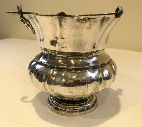  - A Neapolitan 18th century silver holy  water bucket