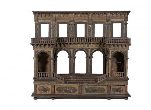 A neoclassical wooden architect&#039;s model circa 1800