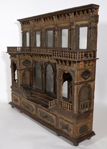 Maquette de palais néoclassique en bois Début du 19ème siècle - Galerie Sylvain Levy Alban