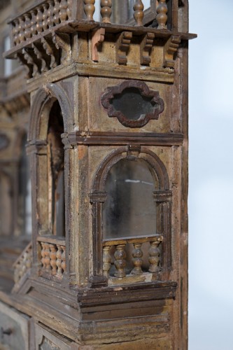 Maquette de palais néoclassique en bois Début du 19ème siècle - 